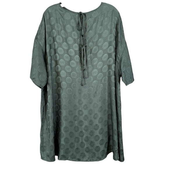 Parfois Oversized Viscose Dress Green One Size M Boho Style - Picture 2 of 6